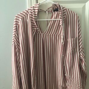 Striped button down shirt